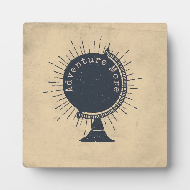 Placa Expositora Adventure More Hipster Globe (Frente)