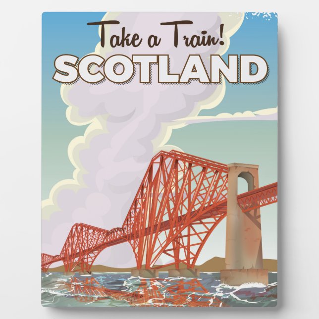 Placa Expositora Afiche de Scotland Fourth Bridge Travel. (Frente)