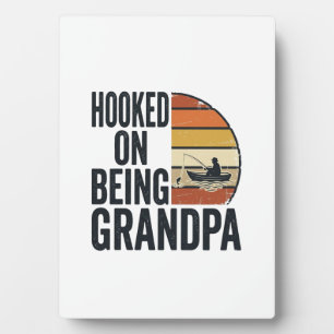 Placa Expositora Aficionado a ser abuelo Pesca Diseño vectorial ret