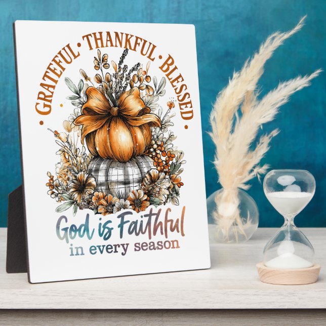 Placa Expositora Agradecido Agradecimiento (Lado)