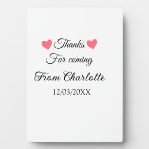 Placa Expositora agradecimientos por el mensaje de texto de añadir 