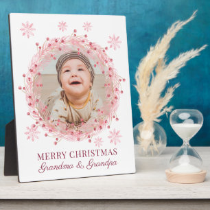Placa Expositora Agrega la foto de tu bebé en Navidad para abuela y