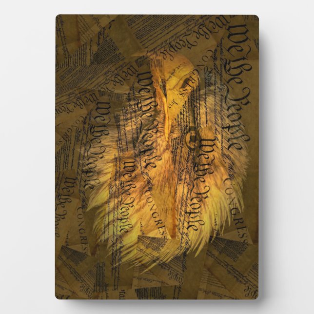 Placa Expositora Águila calva estadounidense constitucional (Frente)