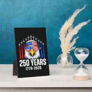 Placa Expositora Águila patriótica del 250 aniversario EE. UU. 250º