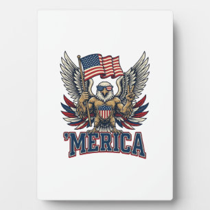 Placa Expositora Águila Patriótica Merica Camiseta Diseño Vector Vi
