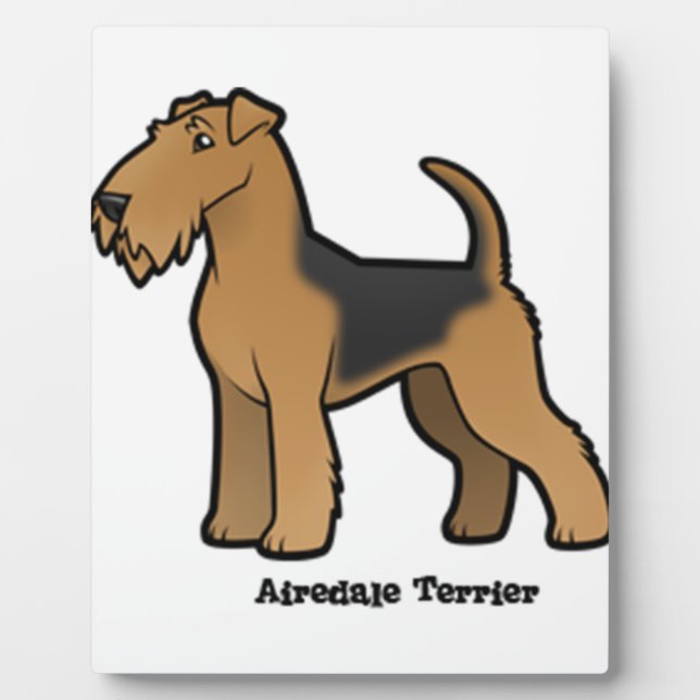 Placa Expositora airedale terrier (Frente)