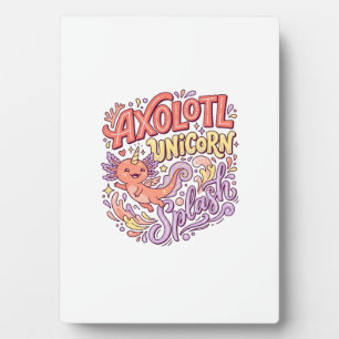 Placa Expositora Ajolote Unicornio Salpicadura Caprichosa Bac Blanc