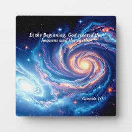 Placa Expositora Al principio, Dios y el Verso de la Creación