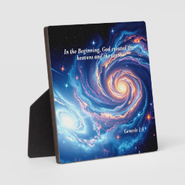 Placa Expositora Al principio, Dios y el Verso de la Creación