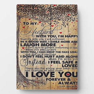 Placa Expositora Al regalo de diseño de mi marido   Carta De Amor P