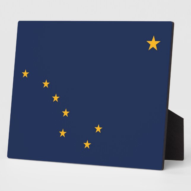Placa Expositora Alaska State Flag Plaque (Lado)