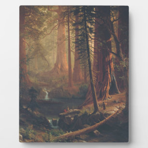 Placa Expositora Albert Bierstadt - Árboles de secuoya