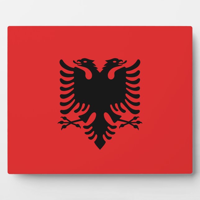 Placa Expositora Aldeas de bandera de Albania (Frente)
