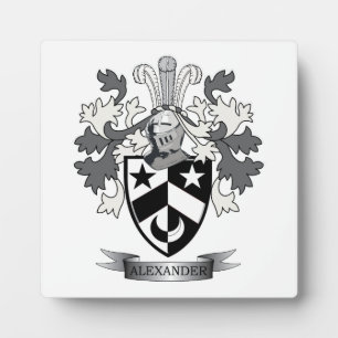 Placa Expositora Alexander Family Crest Coat of Arms