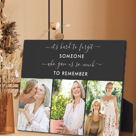 Placa Expositora Alguien para Recordar 3 Foto Negro Memorial