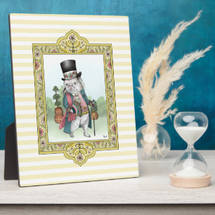 Placa Expositora Alicia en conejo blanco de maravillas con ropa