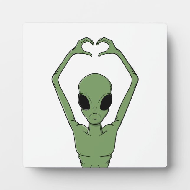 Placa Expositora Alien Heart Pose (Frente)