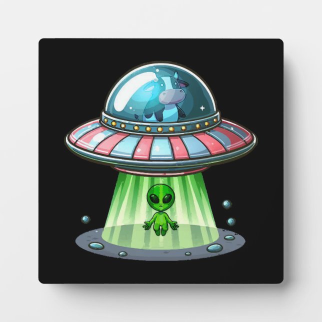 Placa Expositora Alienígena que secuestra vacas (Frente)