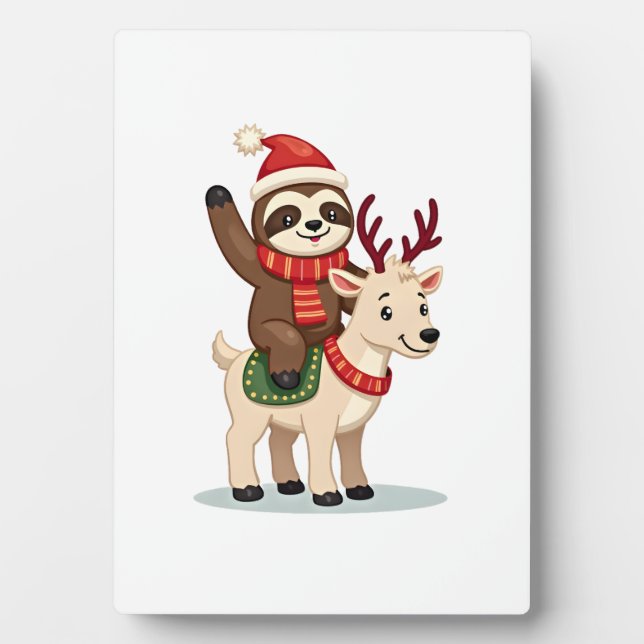 Placa Expositora Alpaca Sloth Christmas (2) (Frente)