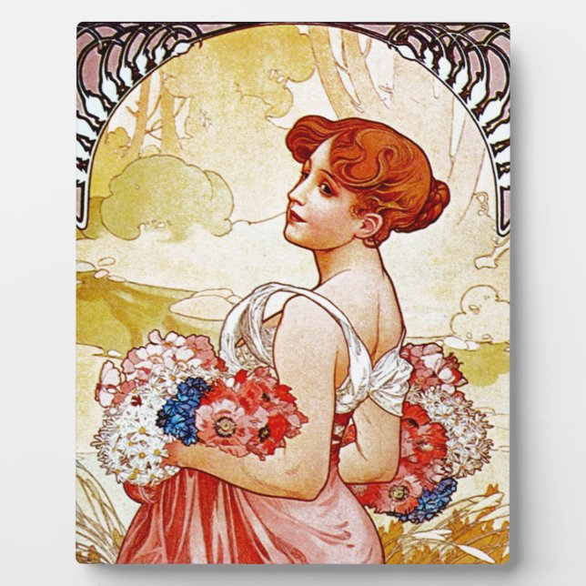 Placa Expositora Alphonse Mucha Summer (Frente)