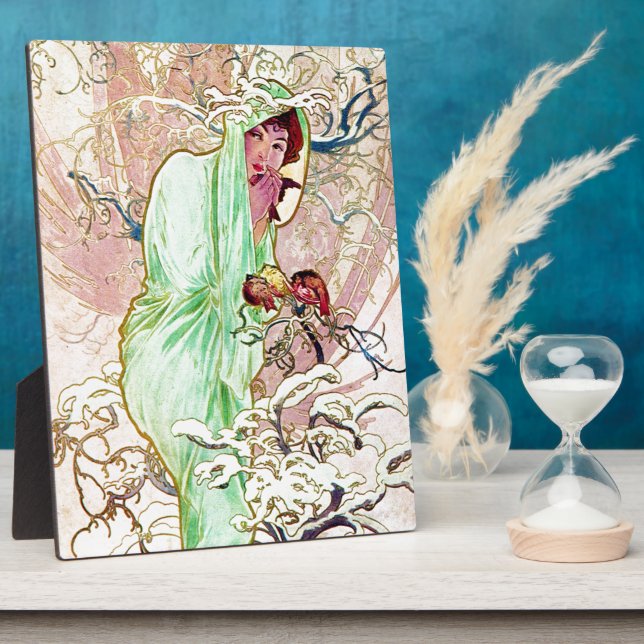 Placa Expositora Alphonse Mucha Winter II (Lado)