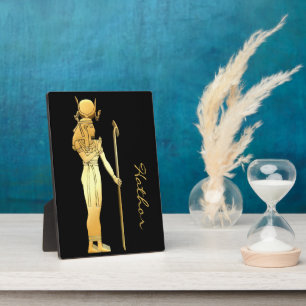 Placa Expositora Altar espiritual hathor Gold y Black Egyptian Paga