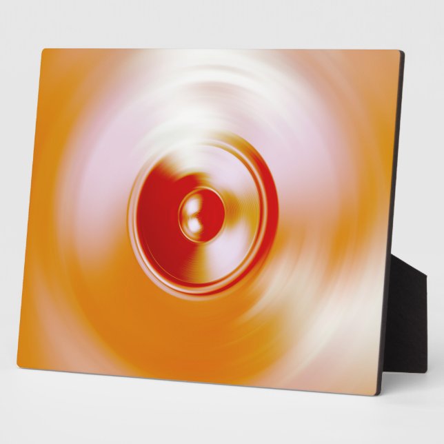 Placa Expositora Altavoz de música de giro rojo (Lado)