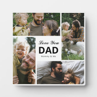 Placa Expositora Ama tu papá regalo de familia de Collage de fotos