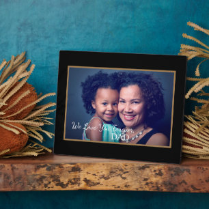 Placa Expositora Amamos a papá papá foto hija personalizada