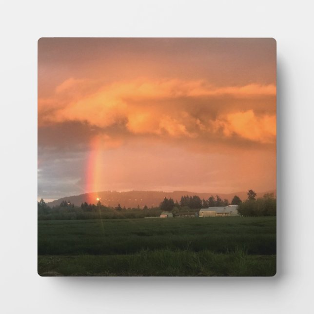 Placa Expositora Amanecer arcoiris (Frente)