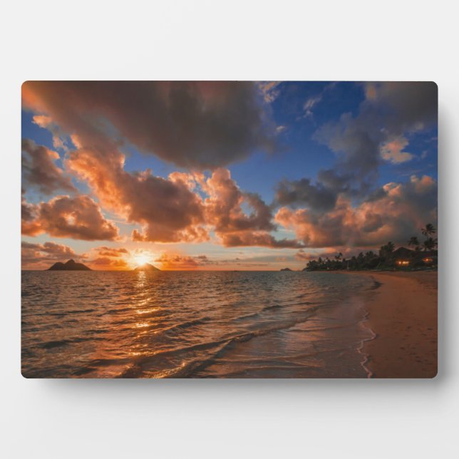 Placa Expositora Amanecer En La Isla De Mokulua (Frente)