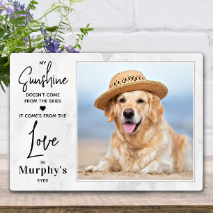 Placa Expositora Amante de Perros Mi Sol Personalizado Foto de Masc
