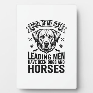 Placa Expositora Amante de perros y caballos diseño vintage para ho