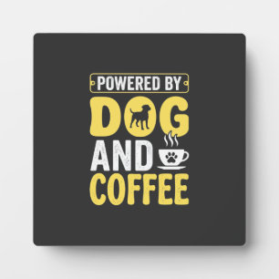 Placa Expositora Amante Del Café De Perro Impulsado Por Diseño
