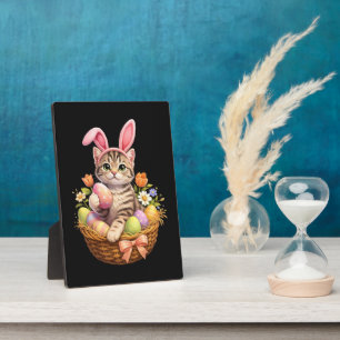 Placa Expositora Amantes de Gatitos Adorables Feliz Pascua Gato