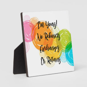 Placa Expositora Amantes divertidos: Soy tu regalo de aniversario d