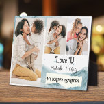 Placa Expositora Amar a tu mamá: Mi inspiración para siempre<br><div class="desc">Esta sincera placa de Zazzle captura el amor y aprecio que tienes por tu madre con tres preciadas fotos que reflejan tu vínculo especial. Las fotos están dispuestas de manera elegante y equilibrada, con las palabras "Ama" mostradas en elegantes guiones y letras debajo de las fotos. La placa está hecha...</div>