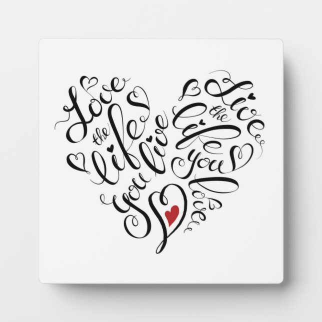 Placa Expositora Amar La Vida Que Vives (Frente)