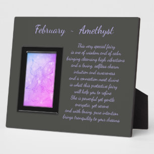 Placa Expositora Amethyst Birthstone de Febrero