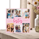 Placa Expositora Amigos de Bestis Rosados Calientes 6 Collage de fo<br><div class="desc">Celebra tu amistad con el Collage de fotos Keepsake Plaque de los Hot Pink Besties Friends 6. Esta placa vibrante y personalizada presenta un elegante diseño rosa caliente, mostrando un bonito collage de seis preciadas fotos. Diseñado con materiales de alta calidad, es perfecto para exhibirse en un escritorio, una estantería...</div>
