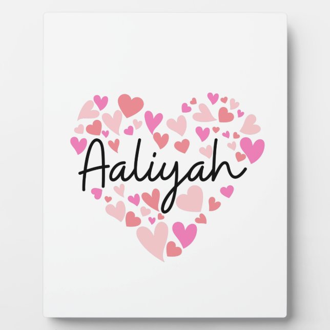 Placa Expositora Amo a Aaliyah (Frente)