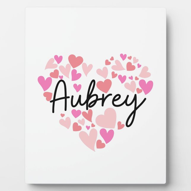 Placa Expositora Amo a Aubrey (Frente)