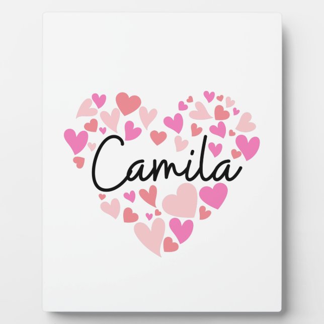 Placa Expositora Amo a Camila (Frente)