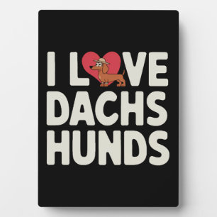 Placa Expositora Amo a Dachshunds, un Personalizado lindo