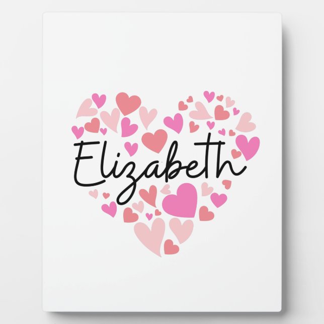 Placa Expositora Amo a Elizabeth (Frente)