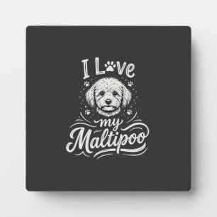 Placa Expositora Amo a mi amante del perro Maltipoo