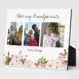 Placa Expositora Amo a mis abuelos con fotos