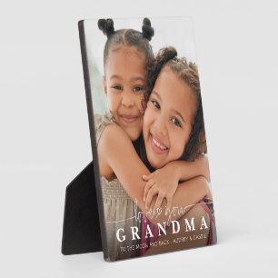 Placa Expositora AMO DE USTED GRANDMA Foto Script Hearlay Overlay