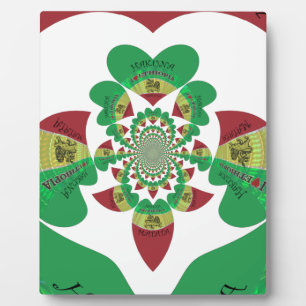 Placa Expositora Amo el Kaleidoscope de Etiopía - arte rasta de sen