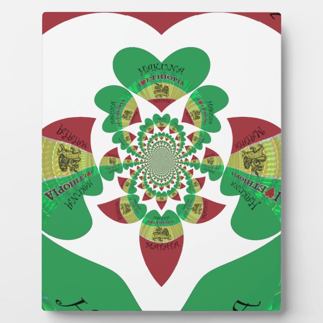 Placa Expositora Amo el Kaleidoscope de Etiopía - arte rasta de sen (Frente)